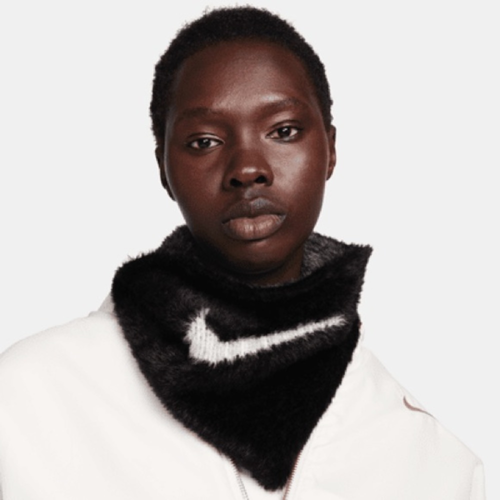 Nike Women's Black and White Turtleneck Sweater